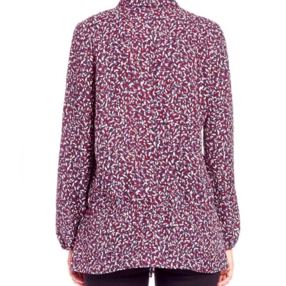 Tory Burch Red/Blue Agate ConfettiTunic, SZ 14 - Picture 2 of 11